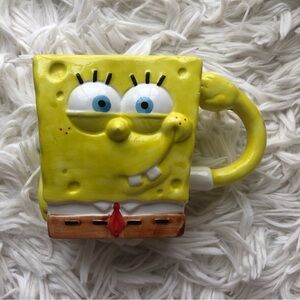 2004 Viacom Spongebob Squarepants Square Mug Collectible Vintage
